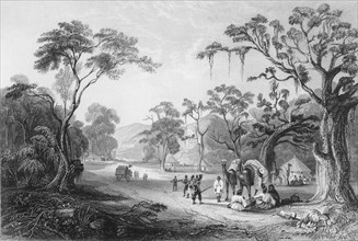 'Entrance to the Keree Pass', 1838. Creator: George Francis White.