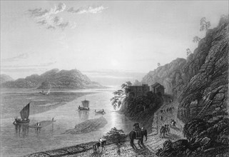 'The Ganges Entering the Plains near Hurdwar', 1838. Creator: George Francis White.