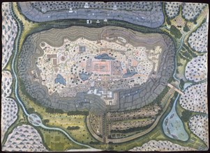 Fortified City of Ranthambhor, ca. 1810-18. Creator: Generation of Bagta (active ca. 1761-1814).