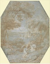 Landscape with the Rest on the Flight into Egypt, 1645. Creator: Claude Lorrain.