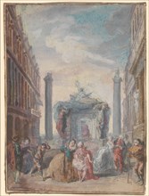 Les fêtes vénitiennes, after 1759. Creator: Gabriel de Saint-Aubin.