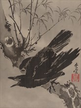 Crow on a Branch, ca. 1887. Creator: Kawanabe Kyosai.