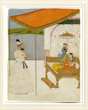 Raja Balwant Singh?s Vision of Krishna and Radha, ca. 1745-50. Creator: Attributed to Nainsukh (active ca. 1735-78).