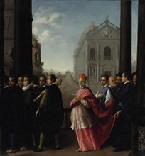A Cardinal's Procession, 1621. Creator: Ottavio Mario Leoni.