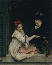 Girls at a Window, ca. 1875. Creator: Raimundo de Madrazo y Garreta.