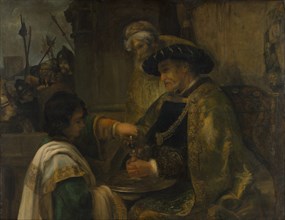 Pilate Washing His Hands, probably 1660s. Creator: Style of Rembrandt (Dutch, 17th century).