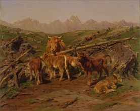 Weaning the Calves, 1879. Creator: Rosa Bonheur.