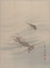 Bottom of the Sea Showing Cray Fish, ca. 1890-92. Creator: Seki Shuko.