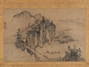 Landscape with Rocky Precipice, 16th century. Creator: Sesson Shukei.