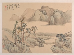 Landscape, dated 1827. Creator: Shen Zhuo.