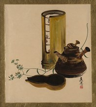 Lacquer Paintings of Various Subjects: Sencha Tea Set, 1882. Creator: Shibata Zeshin.