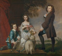 Thomas (1740-1825) and Martha Neate (1741-after 1795) with His Tutor, Thomas Needham, 1748. Creator: Sir Joshua Reynolds.