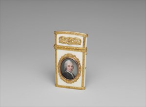 Souvenir with portrait of a man, 1775-76. Creator: Thomas-François Merlin.