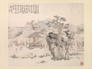 Garden scene, 1867. Creator: Wu Tao.