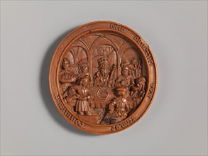 Medallion with the Feast of Ahasuerus, early 16th century. Creator: Unknown.