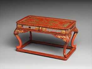 Table with Decoration of a Landscape, 19th century. Creator: Unknown.