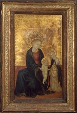 Madonna and Child with Saint Catherine of Siena and a Carthusian Donor, ca. 1411-24. Creator: Italian, Lombard (probably Pavia).