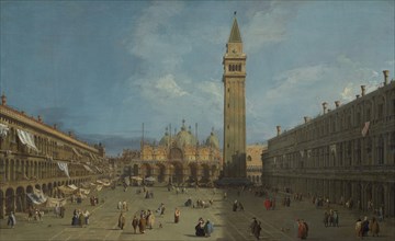 Piazza San Marco, late 1720s. Creator: Canaletto.