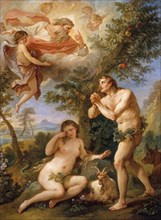 The Rebuke of Adam and Eve, 1740. Creator: Charles-Joseph Natoire.