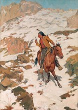 In Hot Pursuit, After 1900. Creator: Charles Schreyvogel.