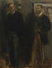 Two Men, ca. 1865-69. Creator: Edgar Degas.