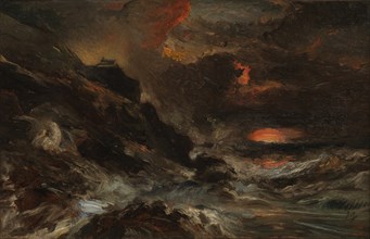 A Storm off the Normandy Coast, probably 1850s. Creator: Eugene Isabey.