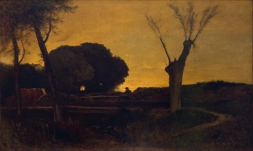 Evening at Medfield, Massachusetts, 1875. Creator: George Inness.