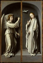 Archangel Gabriel; The Virgin Annunciate, ca. 1510. Creator: Gerard David.
