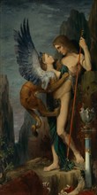 Oedipus and the Sphinx, 1864. Creator: Gustave Moreau.
