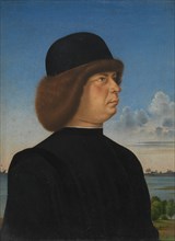 Portrait of Alvise Contarini(?); (verso) A Tethered Roebuck, ca. 1485-95. Creator: Jacometto Veneziano.