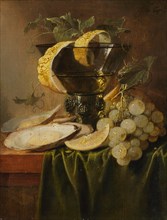 Still Life with a Glass and Oysters, ca. 1640. Creator: Jan Davidsz de Heem.