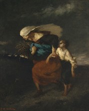 Retreat from the Storm, ca. 1846. Creator: Jean Francois Millet.