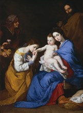 The Holy Family with Saints Anne and Catherine of Alexandria, 1648. Creator: Jusepe de Ribera.