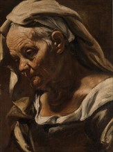 Head of an Old Woman, after 1610. Creator: Orazio Borgianni.