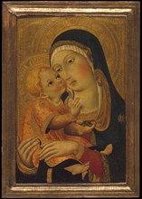 Madonna and Child, ca. 1448-60. Creator: Workshop of Sano di Pietro (Ansano di Pietro di Mencio) (Italian, Siena 1405-1481 Siena).
