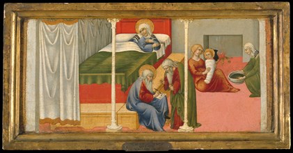 The Birth and Naming of Saint John the Baptist, 1450-60. Creator: Sano di Pietro.