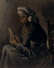 The Potato Peeler (reverse: Self-Portrait with a Straw Hat), 1885. Creator: Vincent van Gogh.