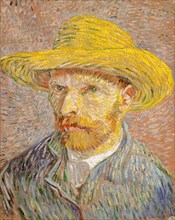 Self-Portrait with a Straw Hat (obverse: The Potato Peeler), 1887. Creator: Vincent van Gogh.
