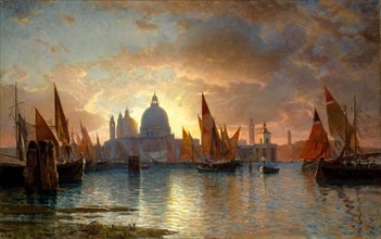 Santa Maria della Salute, Sunset, 1870-85. Creator: William Stanley Haseltine.