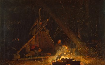 Camp Fire, 1880. Creator: Winslow Homer.