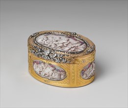 Snuffbox with six scenes of putti at play, ca. 1761-62. Creators: Jean George, Mademoiselle Duplessis.