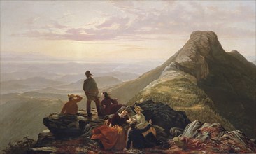 The Belated Party on Mansfield Mountain, 1858. Creator: Jerome Thompson.
