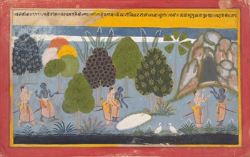 Rama and Lakshmana Search in Vain for Sita: Illustrated folio..., ca. 1680-90. Creator: Unknown.