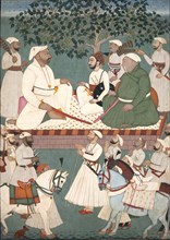 Maharaja Sidh Sen Receiving an Embassy, ca. 1700-10. Creator: Master of the Mandi atelier.