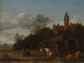 Barnyard Scene, ca. 1650-55. Creator: Anthonie van Borssom.