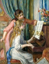 Two Young Girls at the Piano, 1892. Creator: Pierre-Auguste Renoir.