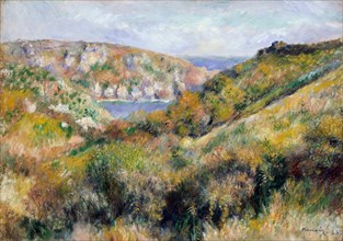 Hills around the Bay of Moulin Huet, Guernsey, 1883. Creator: Pierre-Auguste Renoir.