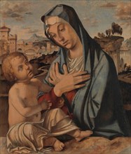 Madonna Adoring the Child. Creator: Bartolomeo Montagna.