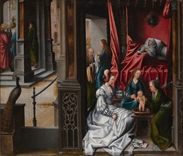 The Birth and Naming of Saint John the Baptist, ca. 1514-15. Creator: Bernaert van Orley.