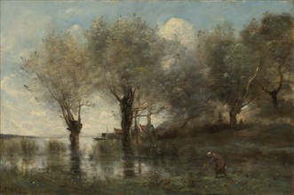 A Pond in Picardy, ca. 1867. Creator: Jean-Baptiste-Camille Corot.